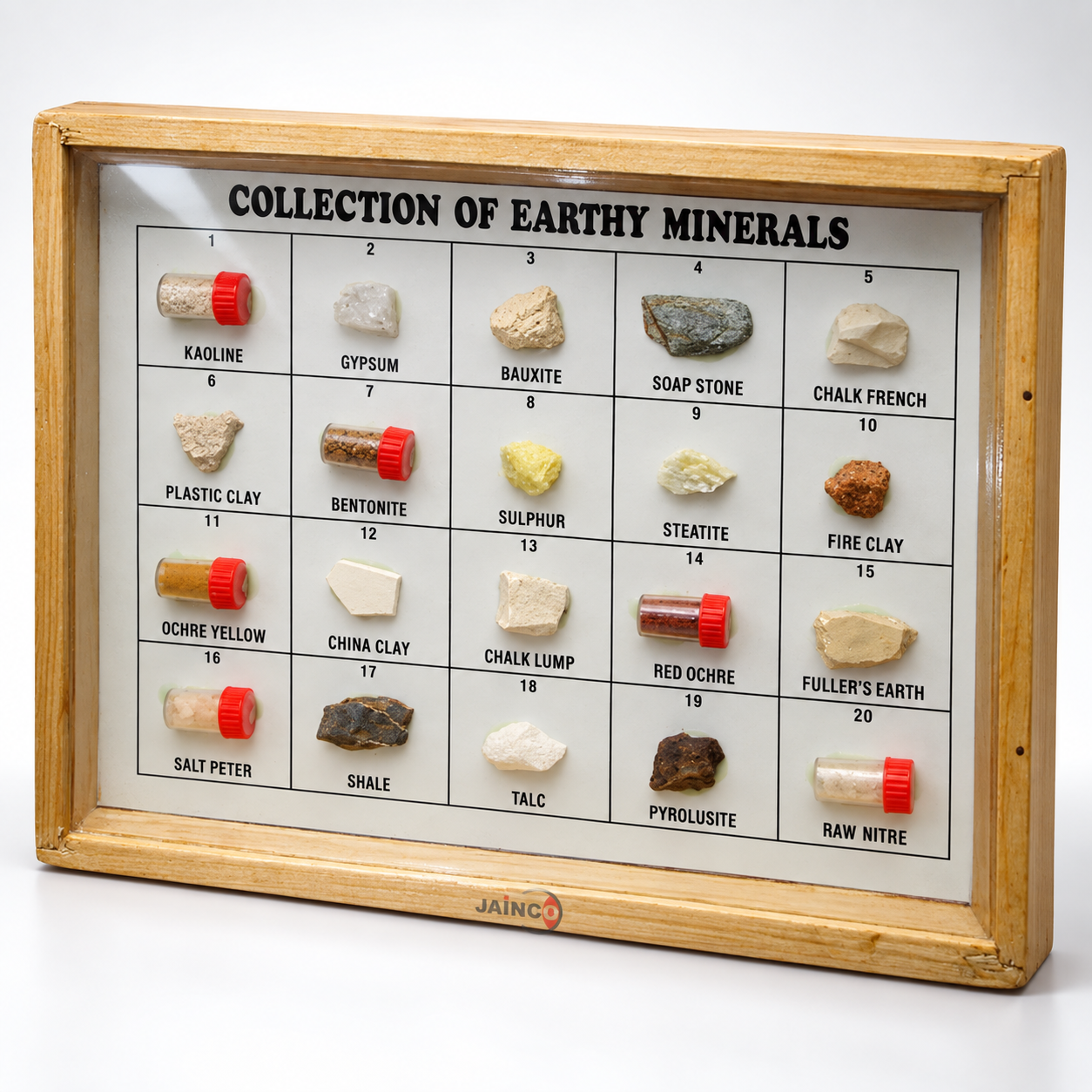Collection of 20 Earthy Minerals